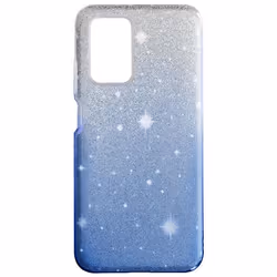 Coque pour Xiaomi Redmi 10 et 10 2022 Paillette Amovible Transparent / Bleu