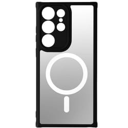 Coque MagSafe pour Samsung Galaxy S23 Ultra - AVIZAR - Dos Rigide et Contour Souple - Noir