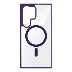 Coque de protection - AVIZAR - Samsung Galaxy S23 Ultra - Dos Rigide - Contour Silicone - Violet Foncé