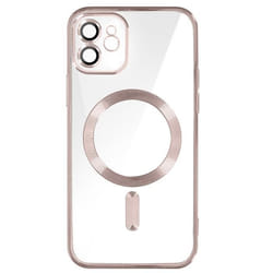 Coque - Apple - iPhone 12 - Silicone - Chromé - Rose Gold - MagSafe