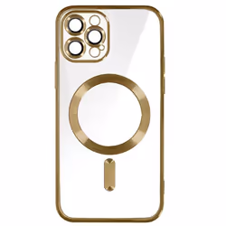 Coque - Apple - iPhone 12 Pro - Silicone - Or - Compatible MagSafe