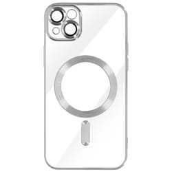 Coque - AVIZAR - iPhone 13 - Silicone - Argent - Compatible MagSafe