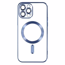 Coque - Apple - iPhone 13 Pro - Silicone - Bleu Clair - Contour chromé