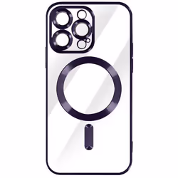Coque MagSafe - Apple - iPhone 14 Pro Max - Violet - Silicone - Contour chromé