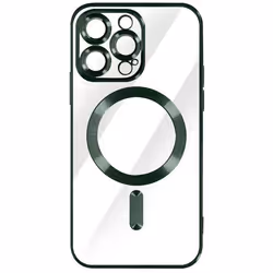 Coque MagSafe - Apple - iPhone 14 Pro Max - Silicone - Vert - Contour chromé