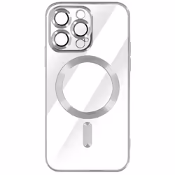 Coque - Apple - iPhone 14 Pro Max - Silicone - Argent - Compatible MagSafe