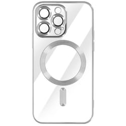 Coque - Apple - iPhone 14 Pro Max - Silicone - Argent - Compatible MagSafe