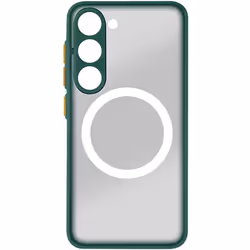Coque MagSafe - Samsung - S23 - Antichocs - Dos fumé - Contour vert