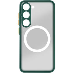 Coque MagSafe - Samsung - S23 - Antichocs - Dos fumé - Contour vert