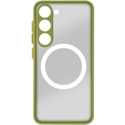 Coque MagSafe - AVIZAR - Samsung S23 - Antichocs - Dos fumé - Contour Kaki