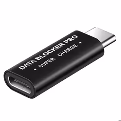 Bloqueur de Données USB-C - Data Blocker - Noir - Empêche Synchronisation - Format Pocket - Sécurisé