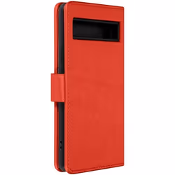 Étui Folio - AVIZAR - Google Pixel 7a - Simili-cuir rouge - Clapet fonction support - Rangements intégrés