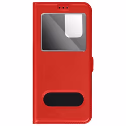 Étui Fenêtre - Samsung - Galaxy A33 5G - Rouge - Protection intégrale - Fonction support vidéo