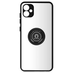 Coque Support - Samsung - Galaxy A04e - Polycarbonate + Silicone - Bague de maintien - Noir