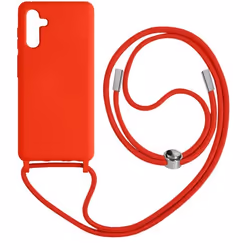 Coque Cordon - Samsung - Galaxy A54 5G - Rouge - Nylon tressé ajustable - Semi-rigide