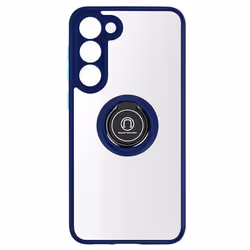 Coque Support compatible avec Samsung S23 Plus Bleu Coque Anneau