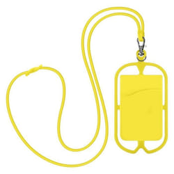 Coque Cordon - NeckPouch - Universel - Jaune - Silicone - Souple