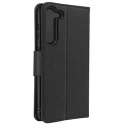Étui Folio - Fancy - Samsung Galaxy S23 Plus - Simili cuir - Noir - Protection intégrale