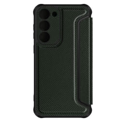 Étui - Razor Book - Samsung Galaxy S23 Plus - Carbone Vert foncé - Protection intégrale - Porte-carte intégré