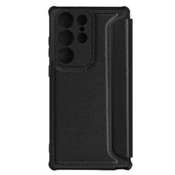 Étui - Razor Book - Samsung Galaxy S23 Ultra - Carbone Noir - Protection intégrale - Porte-carte intégré