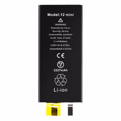 Batterie - AVIZAR - iPhone 12 Mini - 2227mAh - Lithium Ion - Noir