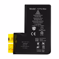 Batterie Sans BMS pour iPhone 12 Pro Max - AVIZAR - Capacité 3687mAh - Lithium Ion - 37 V