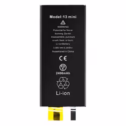 Batterie - AVIZAR - iPhone 13 Mini - 2406mAh - Lithium Ion - Noir