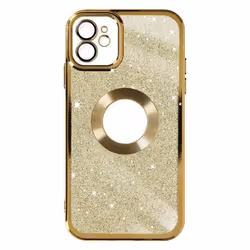 Coque iPhone 12 Paillette Or AVIZAR - Protecam Spark - Fine et légère - Caméra entièrement protégée
