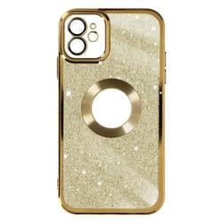 Coque iPhone 12 Paillette Or AVIZAR - Protecam Spark - Fine et légère - Caméra entièrement protégée