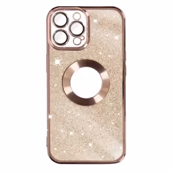 Coque iPhone 12 Pro Max - Protecam - Paillette Rose - Silicone Gel - Souple - Chromé