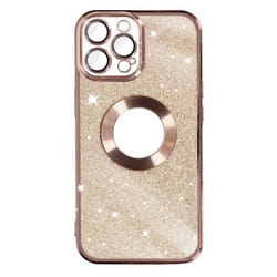 Coque iPhone 12 Pro Max - Protecam - Paillette Rose - Silicone Gel - Souple - Chromé