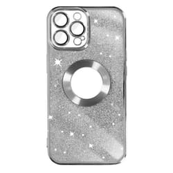 Coque iPhone 12 Pro Max - Protecam Spark - Pailleté Argent - Silicone Gel - Caméra Protégée - Souple