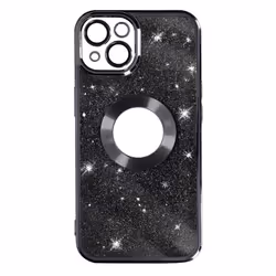 Coque iPhone 13 - Protecam - Spark - Pailleté - Noir - Silicone gel - Élégante