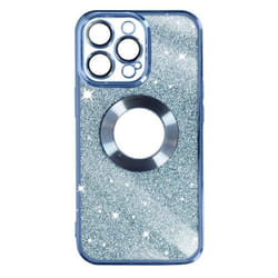 Coque iPhone 13 Pro - Protecam Spark - Pailleté Bleu - Silicone Gel - Caméra Protégée - Élégante