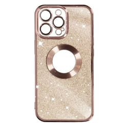Coque iPhone 14 Pro Max - Protecam - Paillette Rose - Silicone Gel - Souple - Chromé