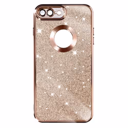 Coque iPhone 7 Plus - Protecam - Paillette Rose Gold - Silicone Gel - Caméra Protégée - Souple