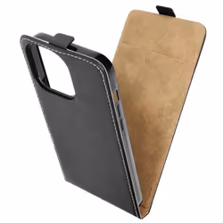 Étui Clapet Vertical - iPhone - 14 Pro Max - Simili cuir - Noir - Fermeture magnétique