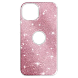 Coque iPhone 14 - Paillette - Rose - Antichoc - Translucide - Chic et féminin