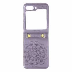 Coque - Mandala - Samsung Galaxy Z Flip 5 - Violet - Semi-rigide - Bandoulière amovible