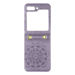 Coque - Mandala - Samsung Galaxy Z Flip 5 - Violet - Semi-rigide - Bandoulière amovible