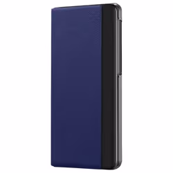 Coque - Huawei - Mate X3 - Bleu Nuit - Effet grainé - Clapet avec fenêtre daffichage