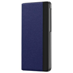 Coque - Huawei - Mate X3 - Bleu Nuit - Effet grainé - Clapet avec fenêtre daffichage