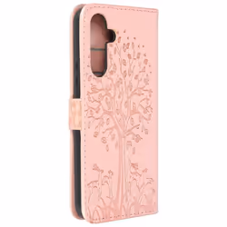 Étui - Samsung - Galaxy A54 5G - Motif Arbre Rose - Protection intégrale - Souple et aimanté