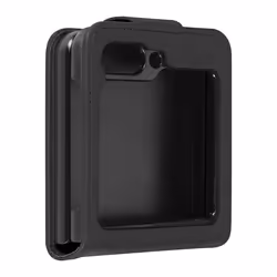Coque Clapet - AVIZAR - Samsung Galaxy Z Flip 5 - Éco-cuir Noir - Languette Magnétique - Protection Complète