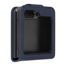 Coque Clapet - Chesterfield - Samsung Galaxy Z Flip 5 - Éco-cuir - Languette Magnétique - Bleu