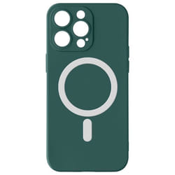 Coque Magsafe - Apple - iPhone 15 Pro Max - Silicone Soft-touch - Vert foncé - Protection résistante