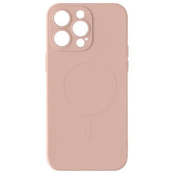 Coque de protection - Magsafe - iPhone 15 Pro Max - Silicone Soft-touch - Rose Poudré - Antidérapante