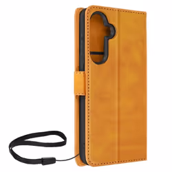 Étui - AVIZAR - Samsung Galaxy S23 FE - Simili cuir camel - Support vidéo - Protection intégrale
