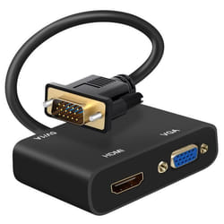 Adaptateur vidéo - Non spécifié - VGA vers HDMI - Double sortie - Résolution 2K - Design compact