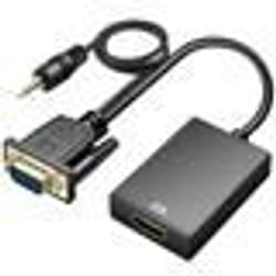 Adaptateur vidéo - Non spécifié - VGA vers HDMI - 1080p - Audio Jack 3.5mm - Noir